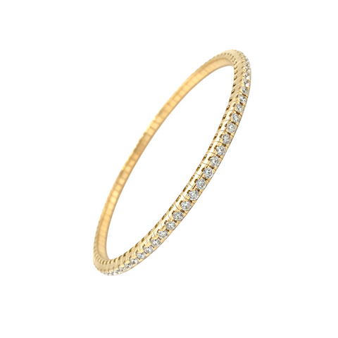 A Link Collection Classic Stretchy Diamond Bracelet 2.61ct Set in 18K Yellow Gold - Image 1 of 6