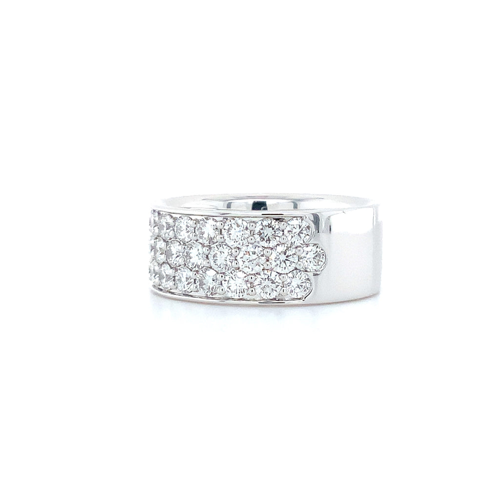 Memoire Collection Pavé Silk Half Round Diamond Band 2.27ctw Set in Platinum - Image 6 of 7