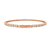 flexi single row diamond tennis bracelet 2.75 carats t.w. set in 14 karat rose gold.
