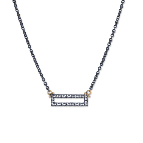 Lika Behar Diamond Quadrille Necklace 0.30 ctw 24K Gold And Oxidized Silver - Image 1 of 3
