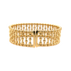 A Link Collection Bezel Set Beaded Etruscan Style Cuff Diamond Bracelet 1.39 cts. tw. Set in 18K two Tone Gold - Image 5 of 6