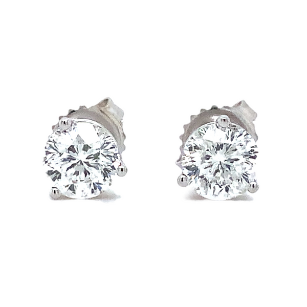 star 129 diamond studs 1.44 cts set in 18 karat white gold