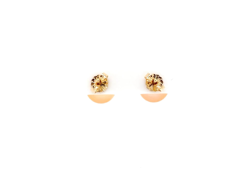 south sea natural golden pearl earrings 10 mm in 14 kt yellow gold