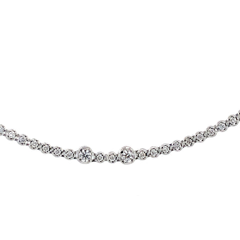 A Link Collection Opera Length Diamond Chain Necklace 3.66 cts. tw Set in 18K White Gold 32" in Legnth - Image 1 of 4