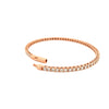 flexi single row diamond tennis bracelet 2.75 carats t.w. set in 14 karat rose gold.