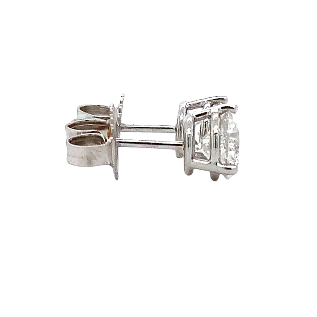 star 129 diamond studs 1.44 cts set in 18 karat white gold