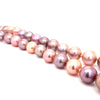 multi-color fresh water pearl strand natural bronze tones cultured 10-12 mm