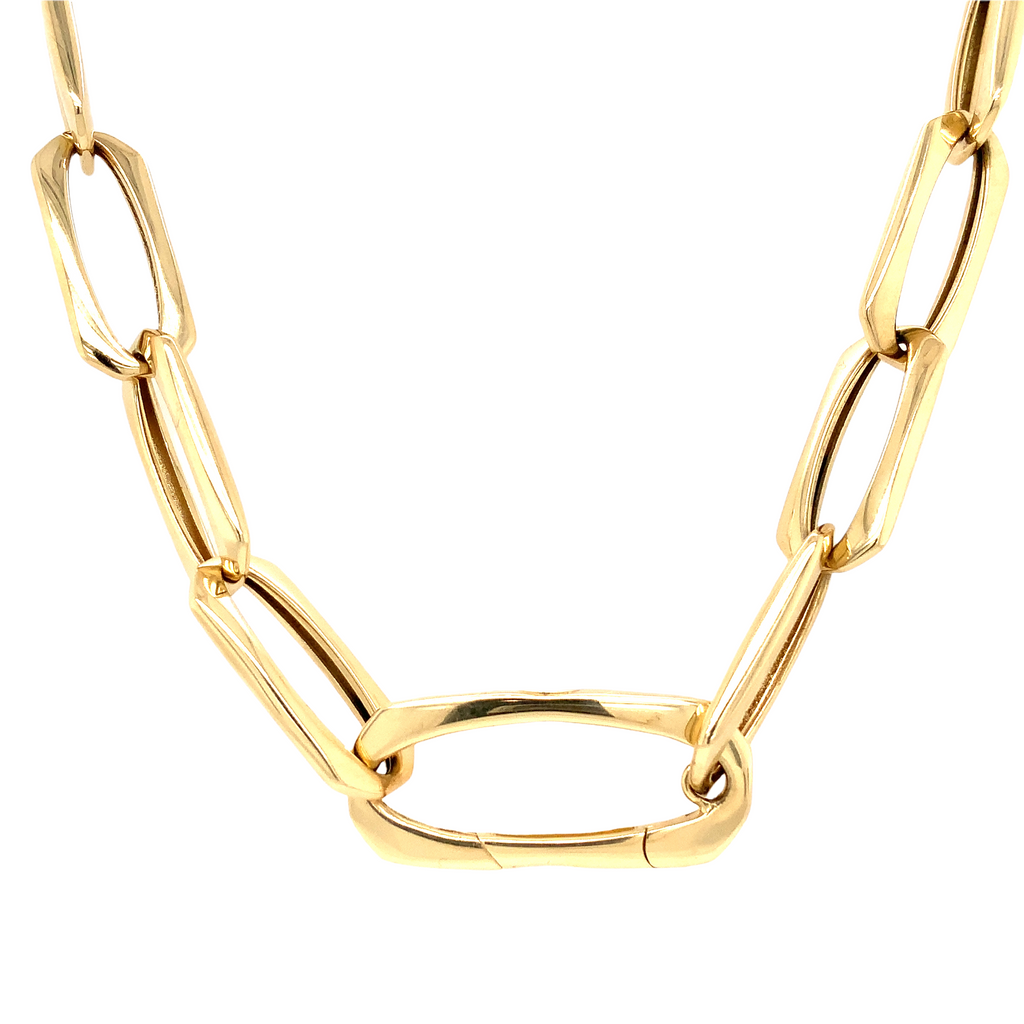 Afarin Collection Pavé Diamond 1.72 cts Paperclip Necklace  Set in 18K Yellow Gold - Image 3 of 5