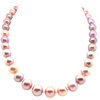 multi-color fresh water pearl strand natural bronze tones cultured 10-12 mm