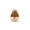 multifaceted oval shape quartz ring in 18kt rose gold