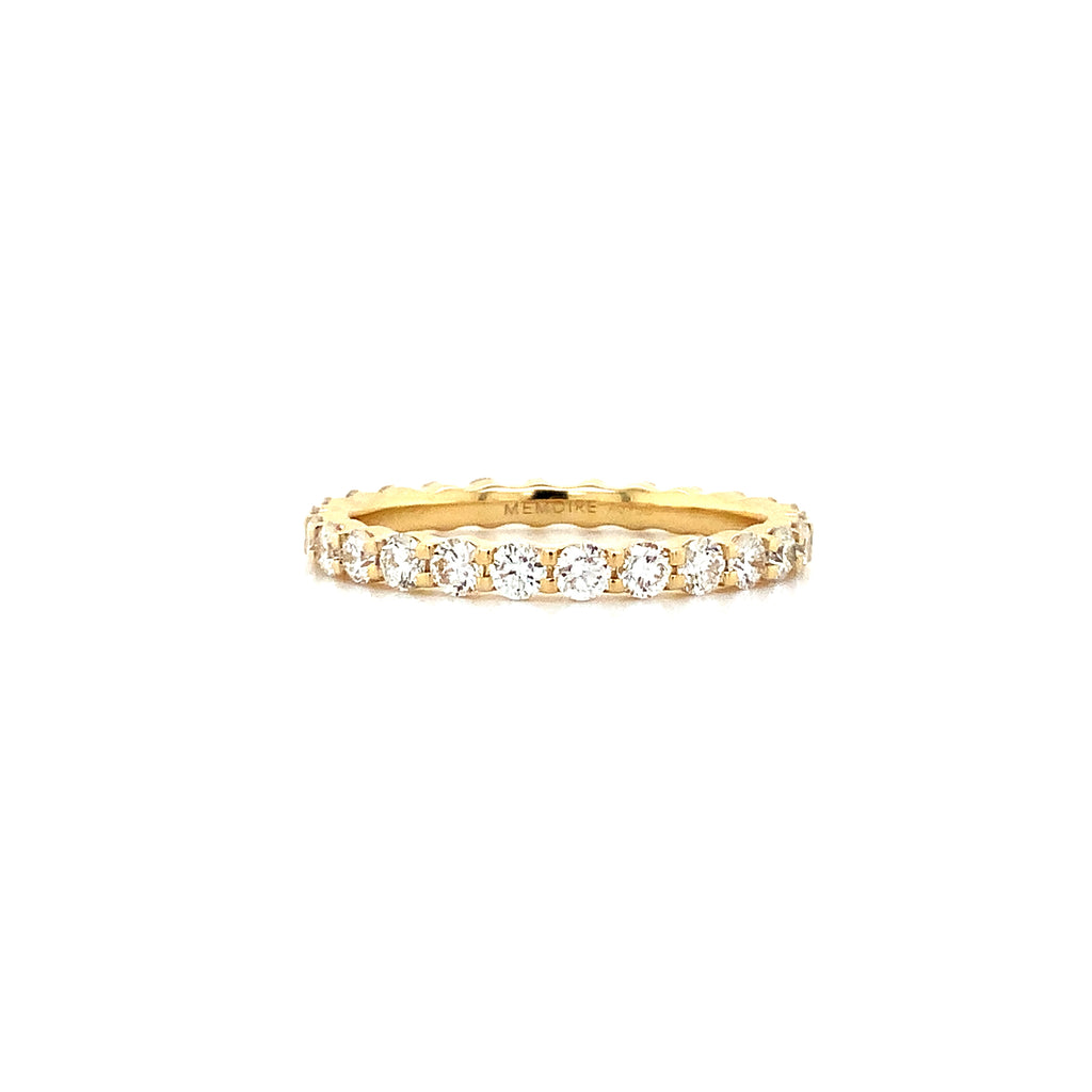 Memoire Collection Petite Prong 1.01ctw Diamond Eternity Band Set in 18K Yellow Gold - Image 1 of 3