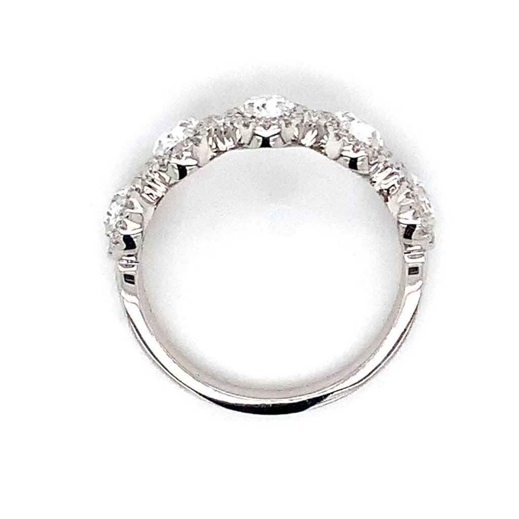 Roman + Jules 5 Stone Oval Shape Diamond Halo Band set in Platinum 1.77 cts t.w. - Image 4 of 4