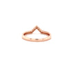 stackable "v" shaped diamond band set in 14 kt rose gold  0.10 cts t.w.