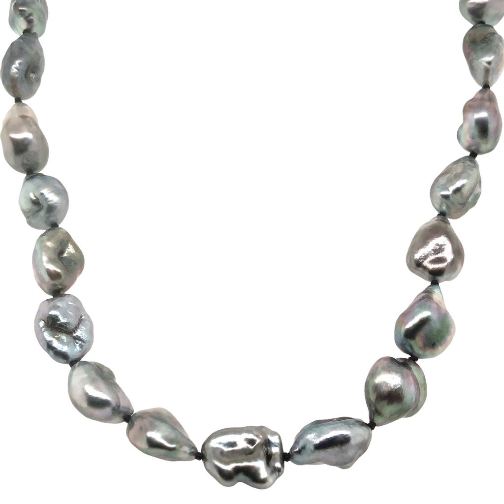 ASBA Collection Natural Keshi Baroque South Sea Cultured Pearl Necklace with 14K Yellow Gold Lobster Clasp - Image 1 of 3