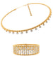 A Link Collection Bezel Set Beaded Etruscan Style Cuff Diamond Bracelet 1.39 cts. tw. Set in 18K two Tone Gold - Image 6 of 6