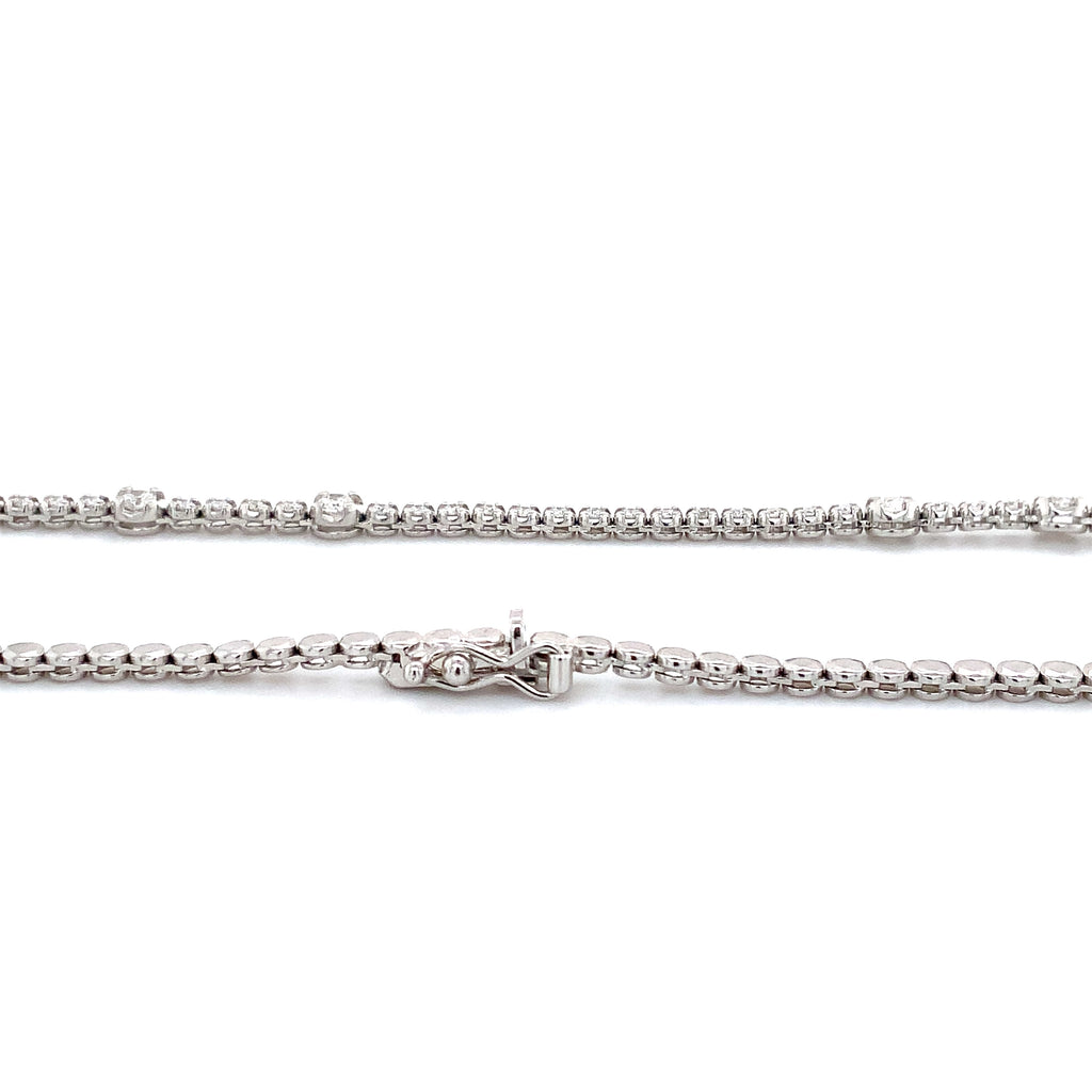A Link Collection Opera Length Diamond Chain Necklace 3.66 cts. tw Set in 18K White Gold 32" in Legnth - Image 2 of 4