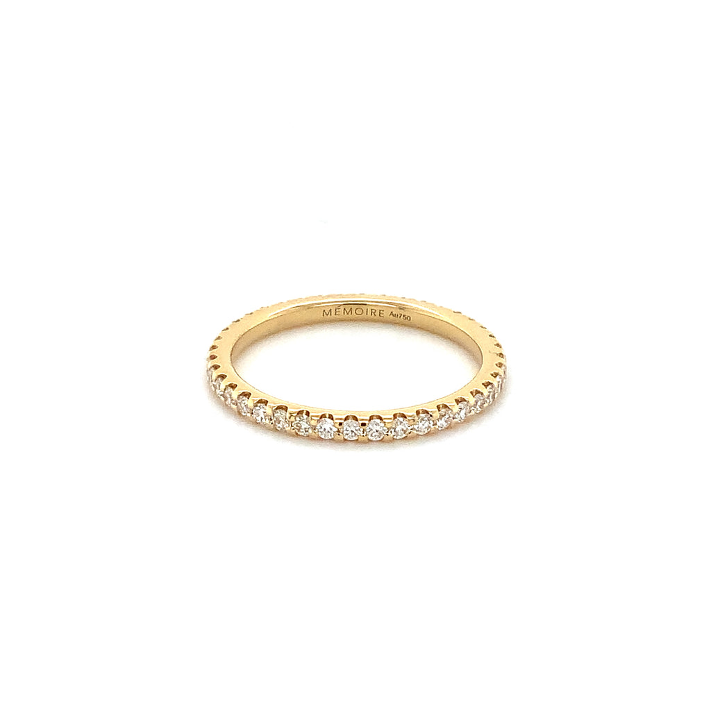 Memoire Odessa Collection 0.54 ctw Diamond Eternity Band Set in 18K Yellow Gold - Image 1 of 3