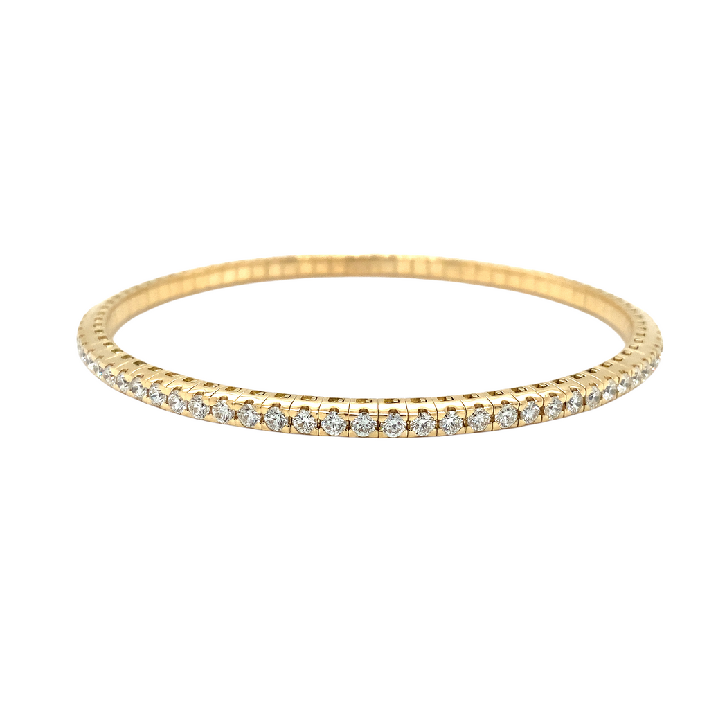 A Link Collection Classic Stretchy Diamond Bracelet 2.61ct Set in 18K Yellow Gold - Image 2 of 6