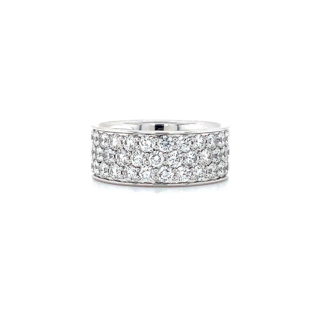 Memoire Collection Pavé Silk Half Round Diamond Band 2.27ctw Set in Platinum - Image 7 of 7