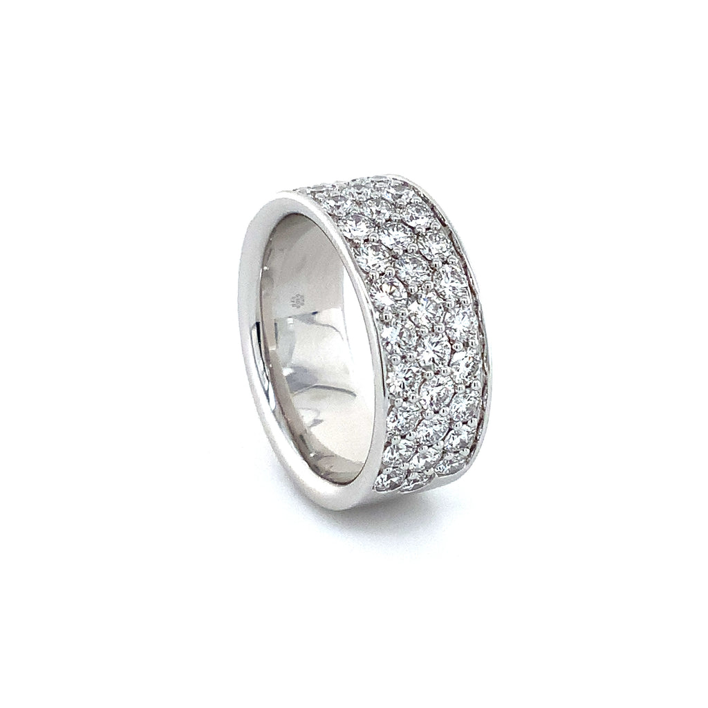 Memoire Collection Pavé Silk Half Round Diamond Band 2.27ctw Set in Platinum - Image 5 of 7