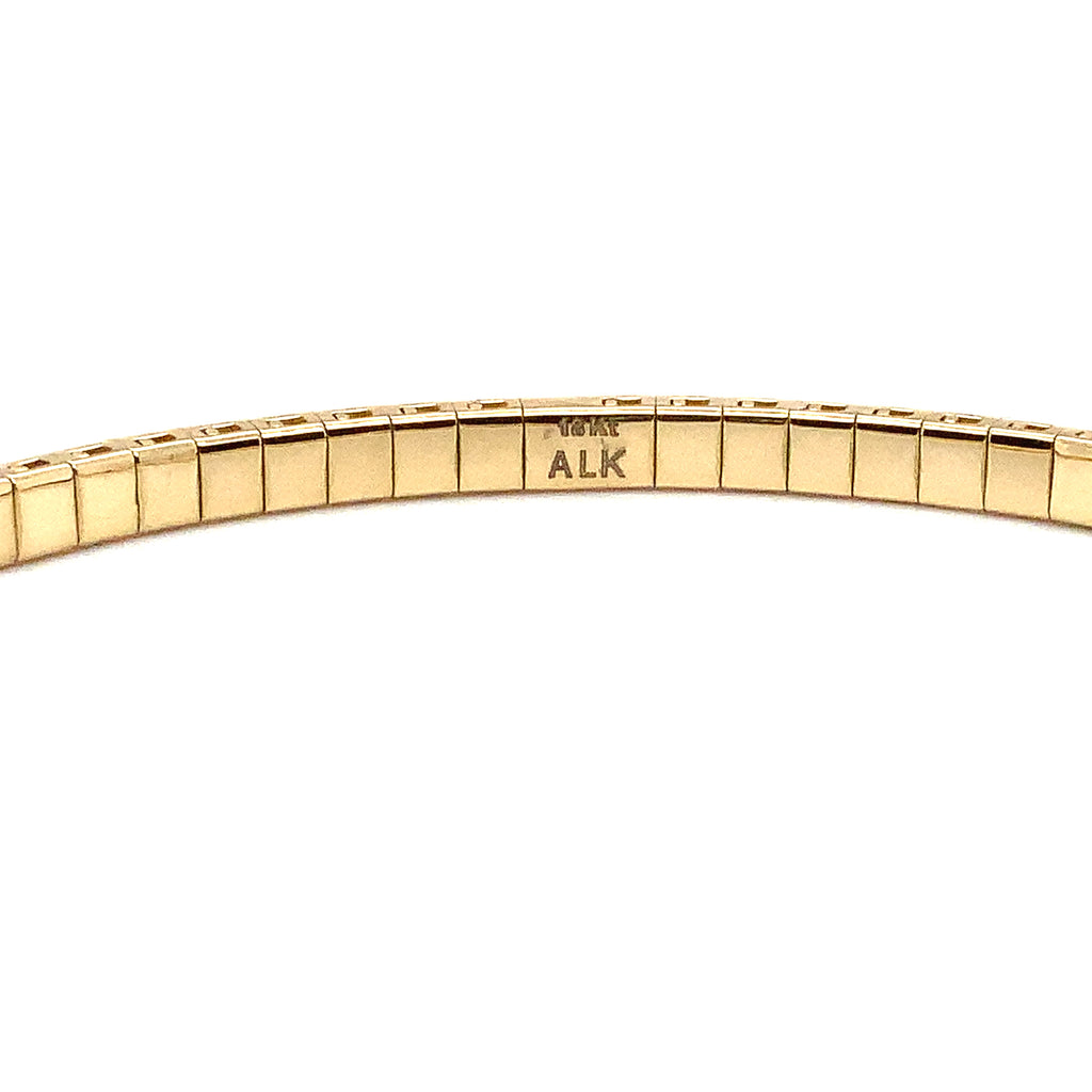 A Link Collection Classic Stretchy Diamond Bracelet 2.61ct Set in 18K Yellow Gold - Image 5 of 6