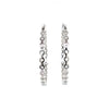 sterling silver 3.85mm cz in and out hoop earrings with secure lock