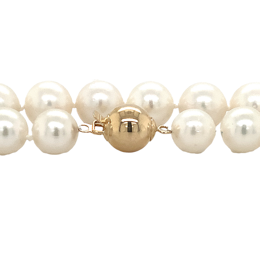 ASBA Collection AAA Graduated White South Sea Pearl Opera Length Necklace with14K Yellow Gold Clasp. - Image 2 of 3