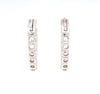 sterling silver cz 3.0 mm oval hoop earrings
