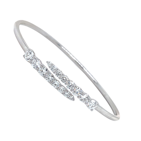 Memoire Identity Collection Flexi Diamond 1.95 cts. Bangle18K White Gold - Image 1 of 6