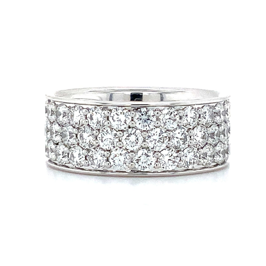 Memoire Collection Pavé Silk Half Round Diamond Band 2.27ctw Set in Platinum - Image 1 of 7