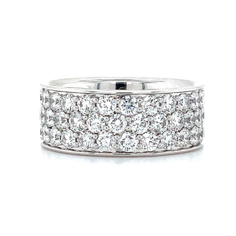 Memoire Collection Pavé Silk Half Round Diamond Band 2.27ctw Set in Platinum - Image 1 of 7