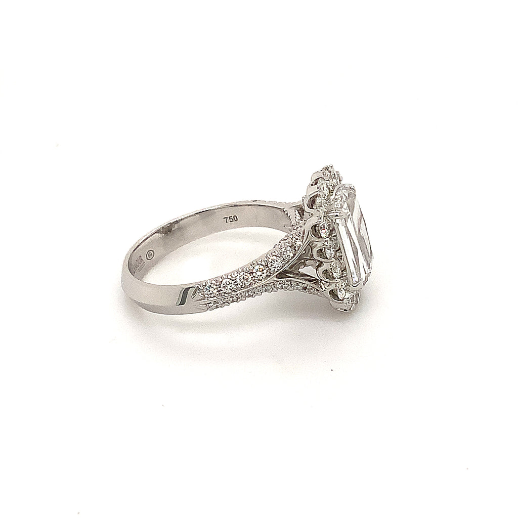Christopher Designs L'Amour Crisscut® Diamond Ring 2.01 cts D VVS 2 GIA Certified 18 kt White Gold. - Image 5 of 10