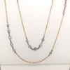 A. Link Adjustable 36” Diamond Necklace Chain, 18K Two Tone Gold with 41 Round Diamonds | Blacy's Fine Jewelers