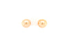 south sea natural golden pearl earrings 10 mm in 14 kt yellow gold
