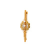 vintage 1930's  diamond stick pin laurel leaf wreath motif in 18 kt yellow gold