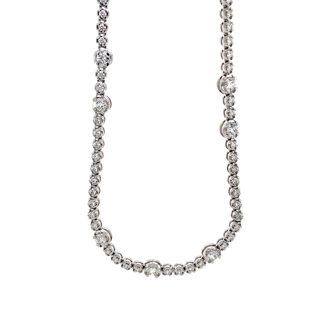 A Link Collection Opera Length Diamond Chain Necklace 3.66 cts. tw Set in 18K White Gold 32" in Legnth - Image 3 of 4