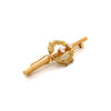 vintage 1930's  diamond stick pin laurel leaf wreath motif in 18 kt yellow gold