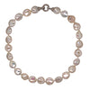 white fresh water coin pearls individually knotted necklace sterling silver clasp 16 inch length