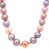 multi-color fresh water pearl strand natural bronze tones cultured 10-12 mm