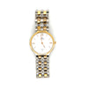 omega symbol 18 kt yellow gold and stainless steel wristwatch 32 mm
