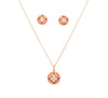 four points circular diamond stud earrings 0.36 ctw 14k rose gold