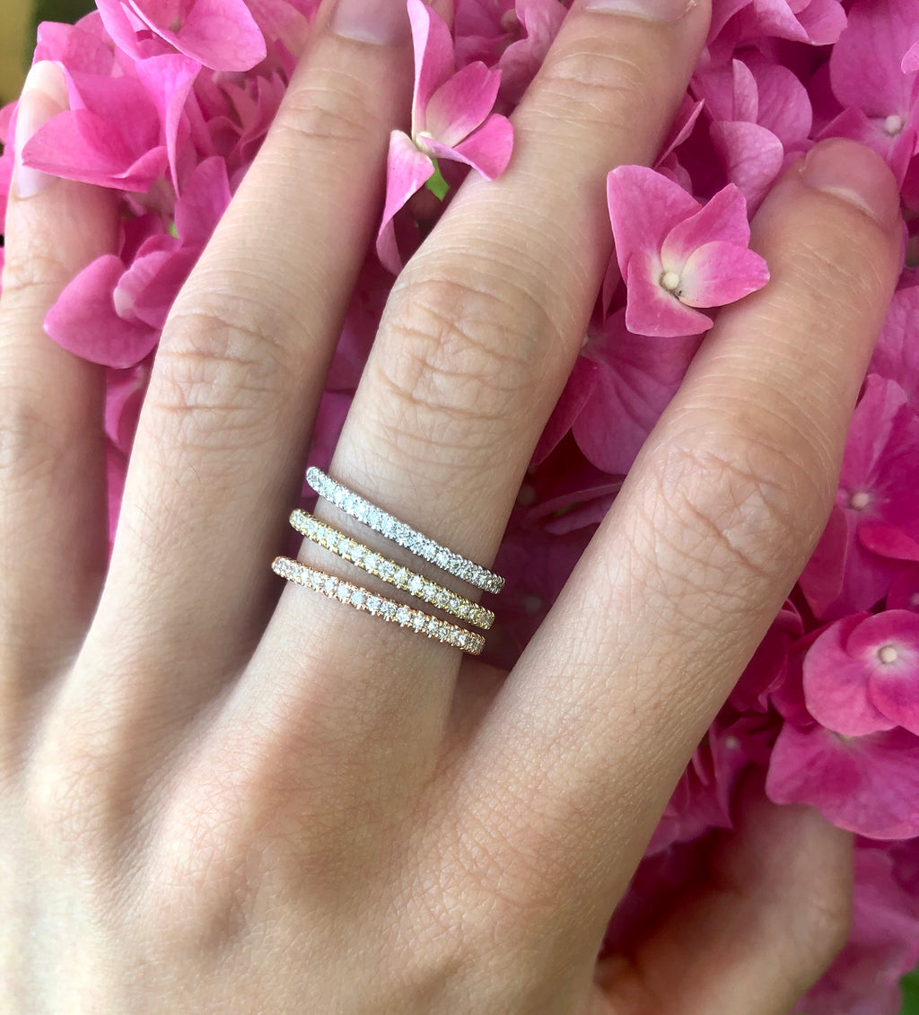 Memoire Margarita Collection Diamond Stackable Band 0.17ctw 14k Yellow Gold - Image 4 of 4