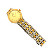 omega symbol 18 kt gold and stainless steel quartz watch 23 mm ladies