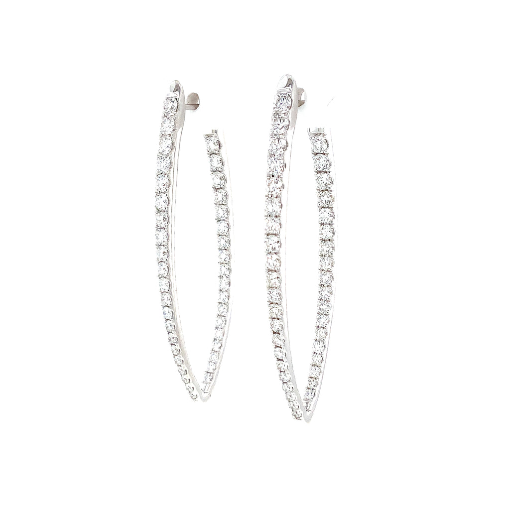Memoire Imperial Collection Hoop Diamond 2.46 cts.tw. Earring set in 18K  White Gold - Image 2 of 4