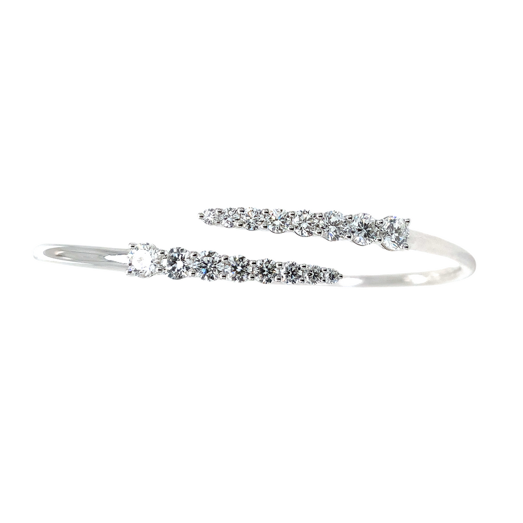 Memoire Identity Collection Flexi Diamond 1.95 cts. Bangle18K White Gold - Image 5 of 6