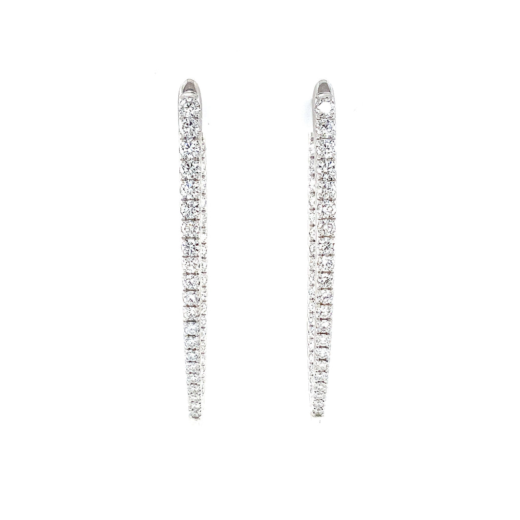 Memoire Imperial Collection Hoop Diamond 2.46 cts.tw. Earring set in 18K  White Gold - Image 1 of 4