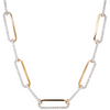 A Link Collection Paper Clip Diamond Chain set in 18Kt Yellow and White Gold - Image 1 of 5