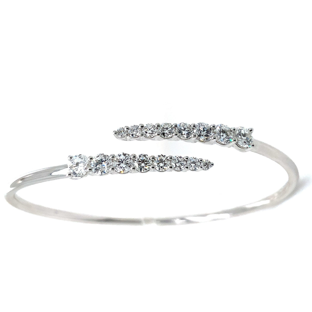 Memoire Identity Collection Flexi Diamond 1.95 cts. Bangle18K White Gold - Image 4 of 6