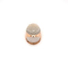 multifaceted oval shape quartz ring in 18kt rose gold