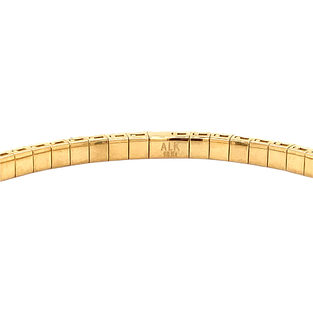 A Link Collection Classic Stretchy Diamond Bracelet 3.44ct Set in 18K Yellow Gold - Image 3 of 7